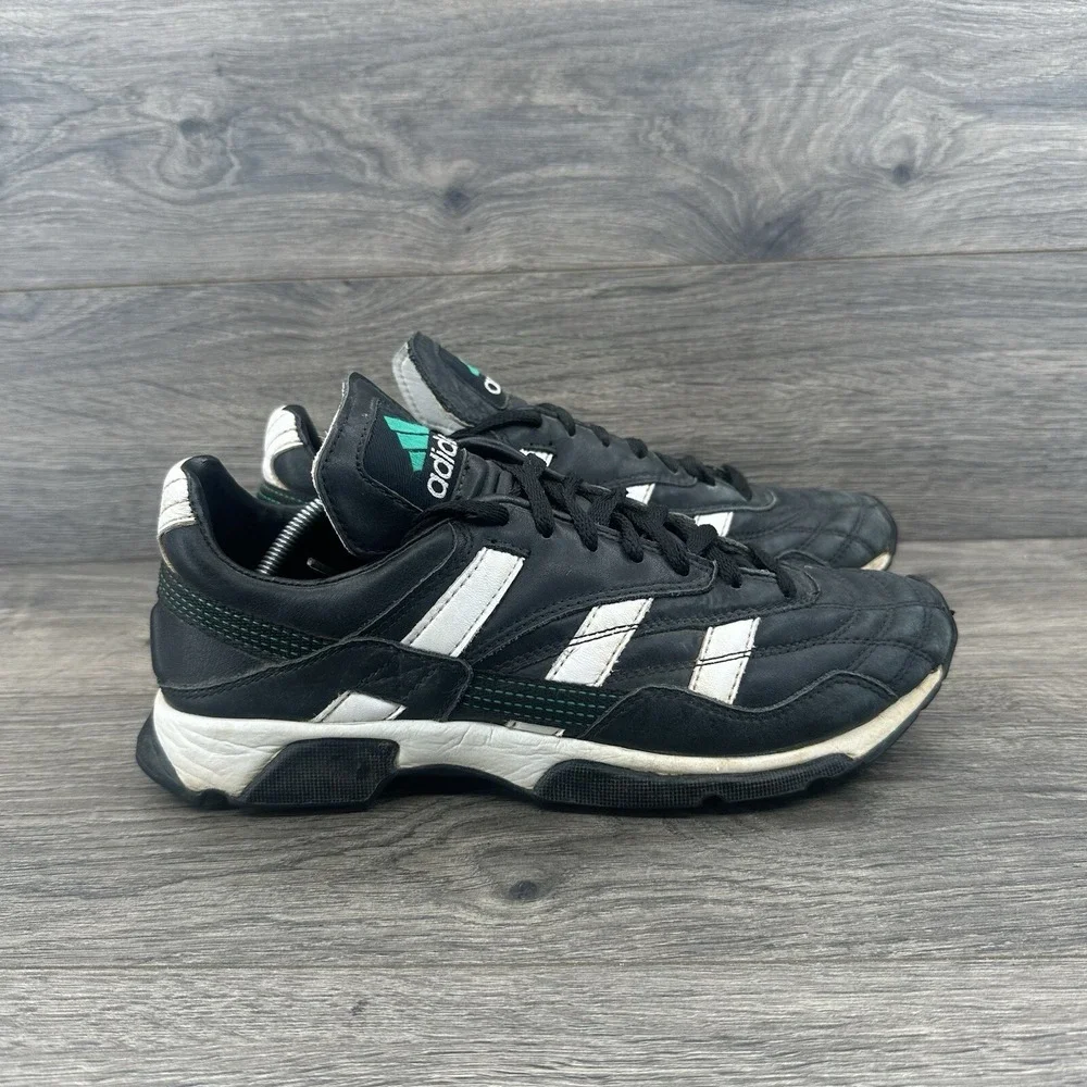 Adidas Indoor Turf Soccer Shoes Men Size 8 Black Vintage 087225 Low Top Sneaker